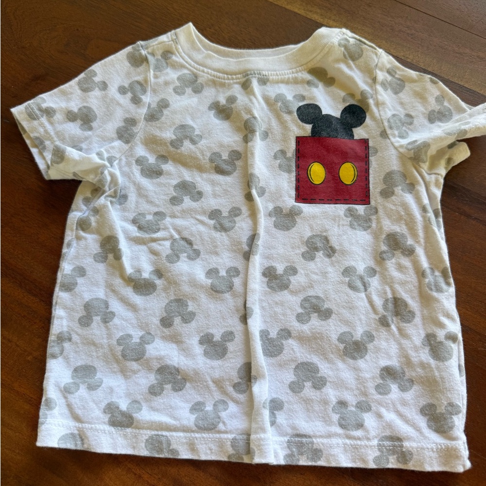 Old Navy Mickey Mouse Gray and Red Kids‎ T-Shirt